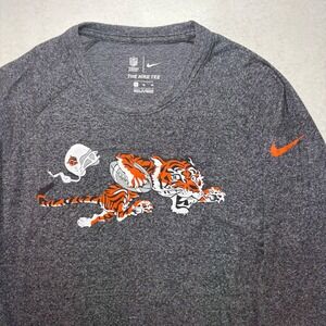 Nike NFL Cincinnati Bengals Long Sleeve Performance Tee Mens XL Grey Heather